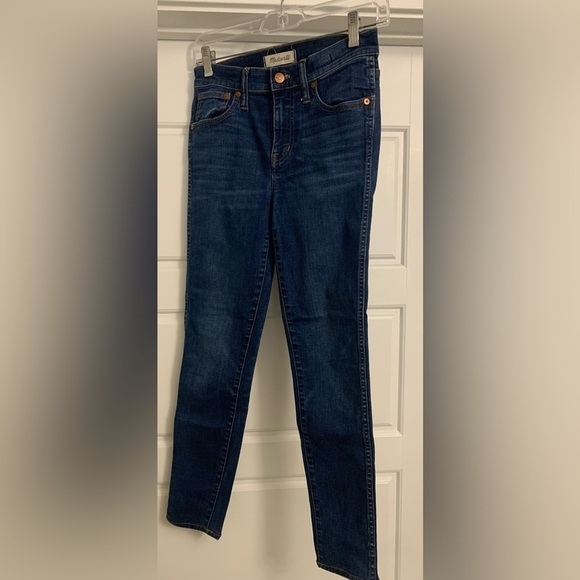 $128 NWOT Madewell Women’s Indigo Wash 9-Inch‎ High Rise Skinny Jeans Denim 26 - Picture 5 of 9